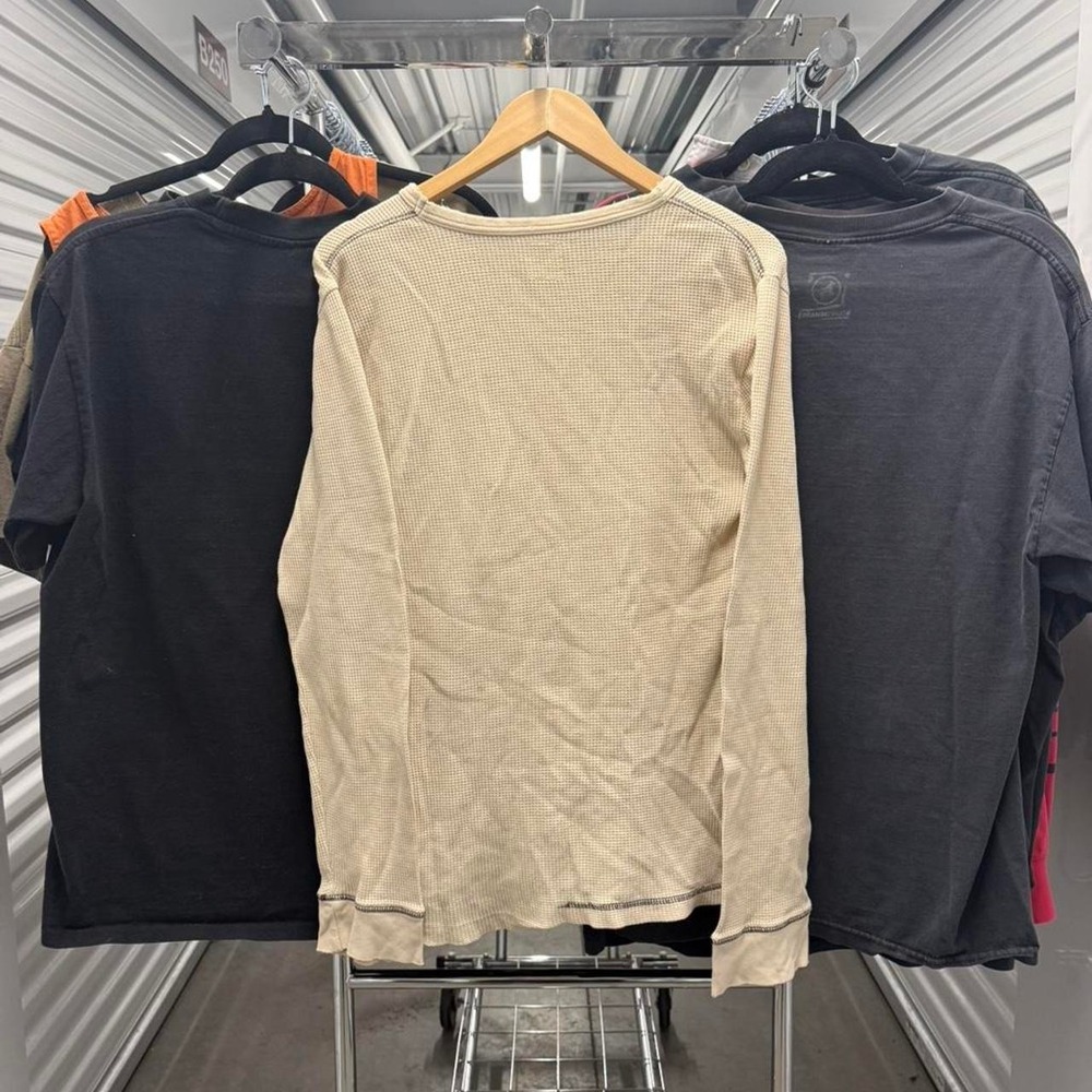 Crazy Vintage 2000's Distressed QuikSilver Surf Thermal Long Sleeve - Picture 6 of 8